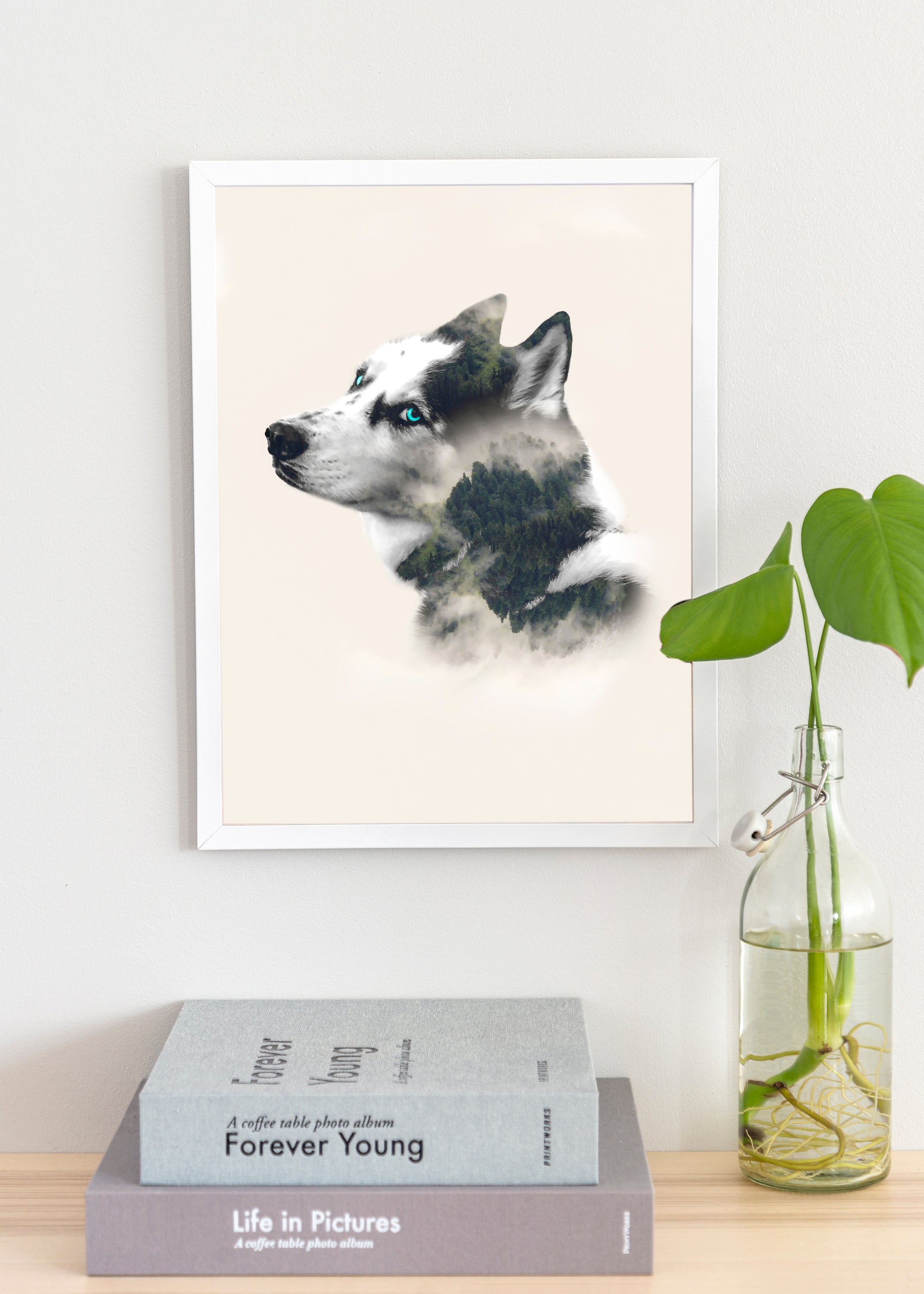 Ram Svart/vit - Pet Posters