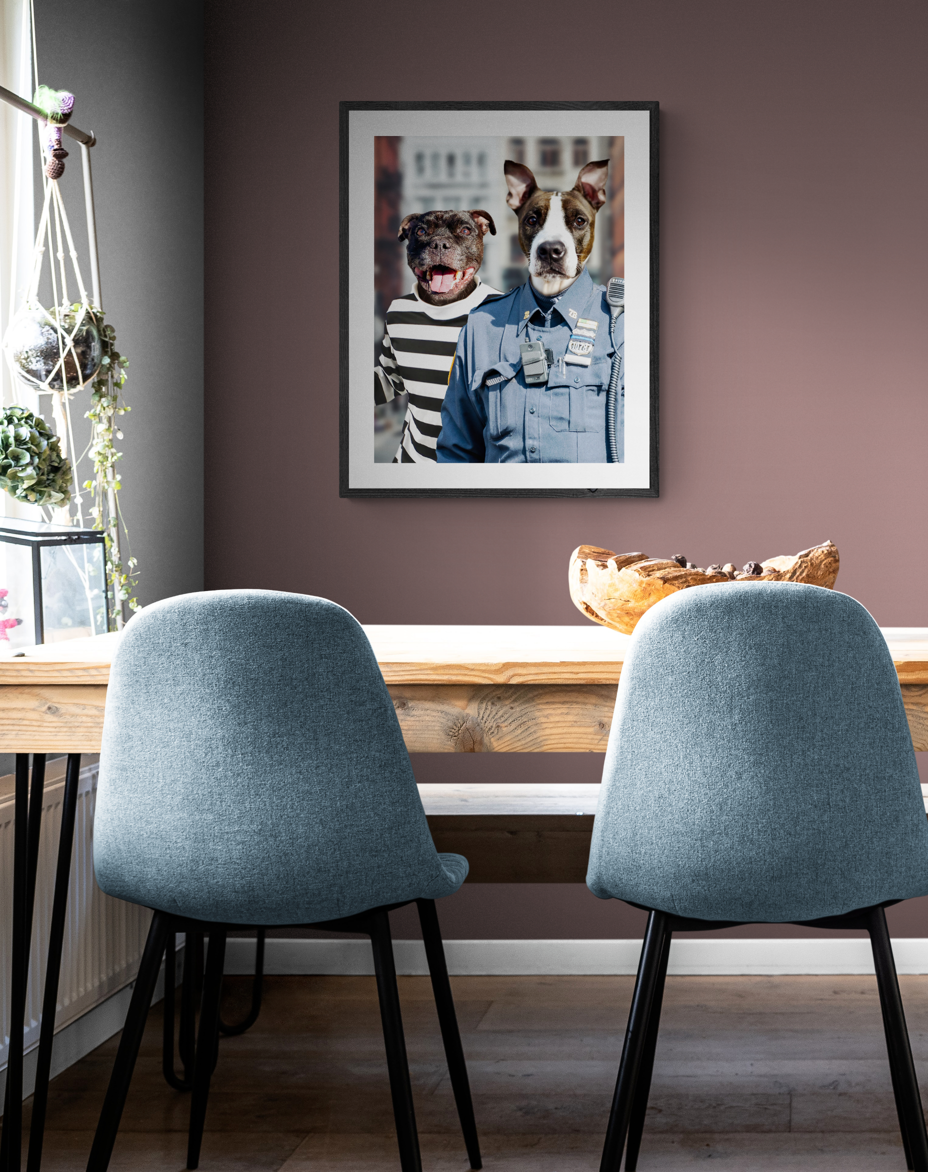 Tjuv & polis - Parporträtt - Pet Posters